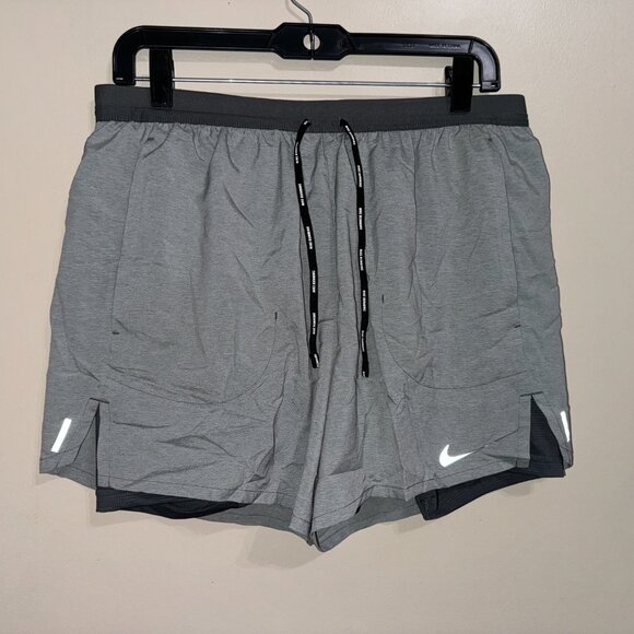 Nike Flex Stride Men's 5" 2-In-1 Running Shorts Men Size L Gray CJ5467-068 NEW - Picture 7 of 12